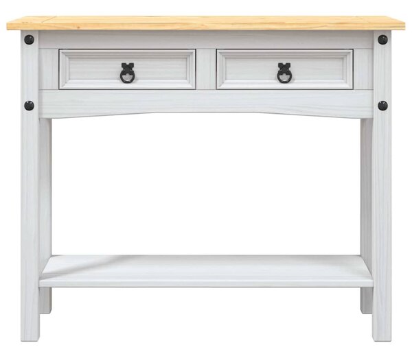 Fehér Corona-stílusú mexikói fenyő tálalóasztal 90x34,5x73 cm