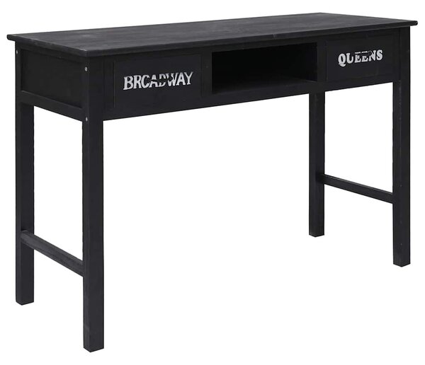Fekete fa tálalóasztal 110 x 45 x 76 cm