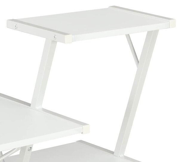Fehér íróasztal polccal 116 x 50 x 93 cm