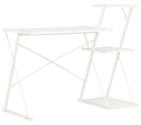 Fehér íróasztal polccal 116 x 50 x 93 cm