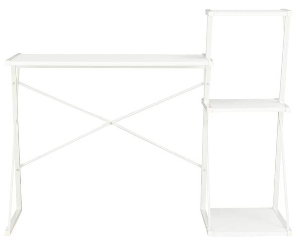 Fehér íróasztal polccal 116 x 50 x 93 cm