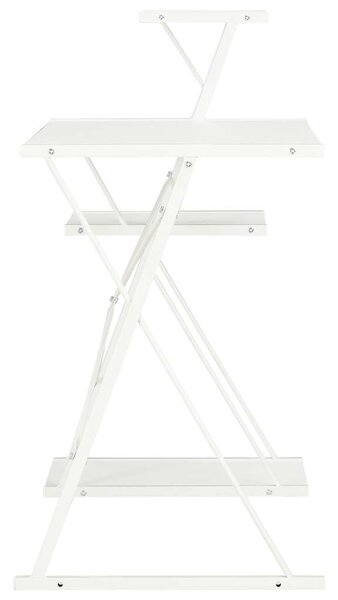 Fehér íróasztal polccal 116 x 50 x 93 cm