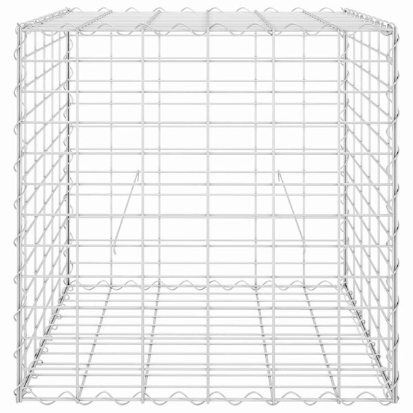 Kocka alakú acélhuzal gabion magaságyás 60 x 60 x 60 cm