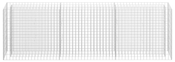 Horganyzott acél gabion magaságyás 270 x 30 x 90 cm
