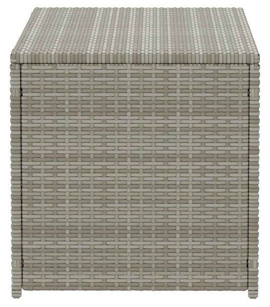 Szürke polyrattan kerti tárolóláda 100 x 50 x 50 cm