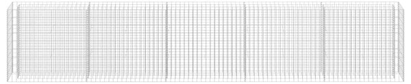Horganyzott acél gabion magaságyás 450 x 30 x 90 cm