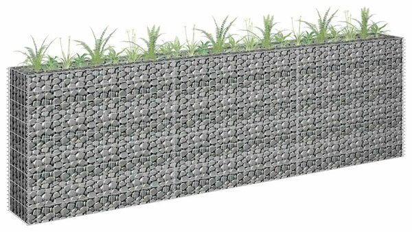 Horganyzott acél gabion magaságyás 270 x 30 x 90 cm