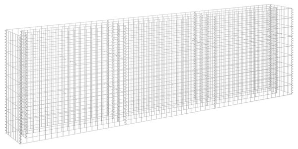 Horganyzott acél gabion magaságyás 270 x 30 x 90 cm