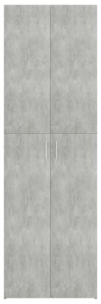 Betonszürke szerelt fa irodaszekrény 60 x 32 x 190 cm