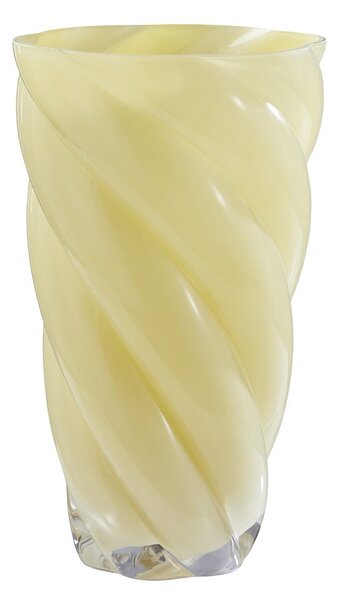 SWIRL üveg váza 30 cm, butteryellow