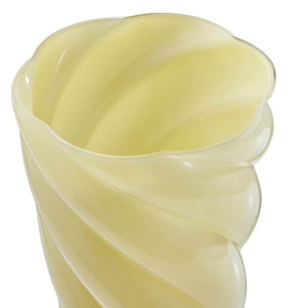 SWIRL üveg váza 30 cm, butteryellow