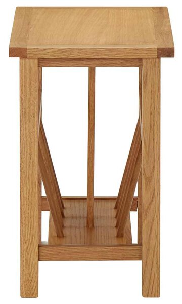 Tömör tölgyfa magazinasztal 45 x 27 x 42 cm