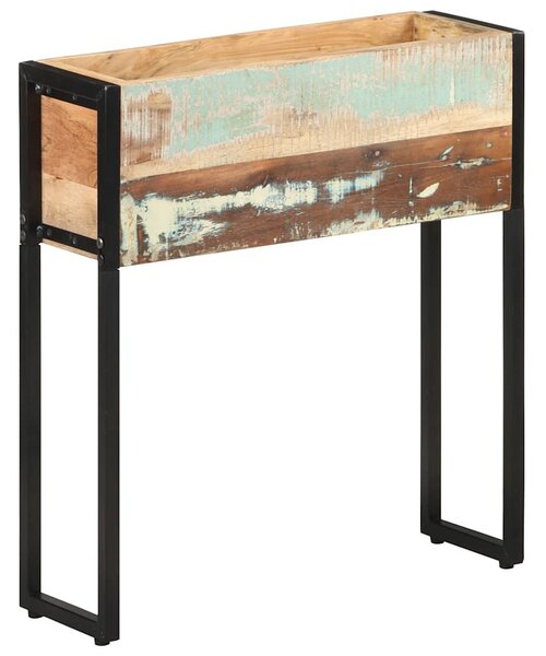 Tömör újrahasznosított fa virágtartó 60 x 20 x 68 cm