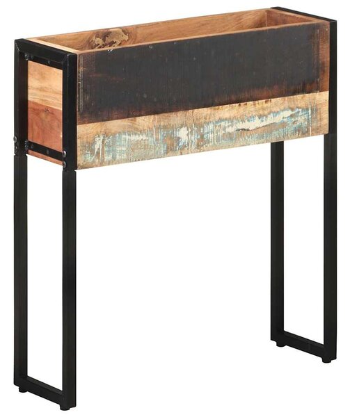 Tömör újrahasznosított fa virágtartó 60 x 20 x 68 cm
