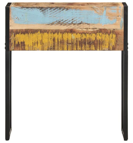 Tömör újrahasznosított fa virágtartó 60 x 20 x 68 cm