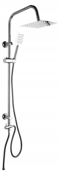 Zen1 zuhanyszett Slim esőztető szögletes zuhanyfejjel króm, beépíthető