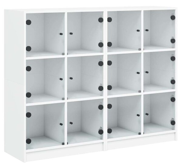 VidaXL Fa Könyvespolc - 12 Rekesz - 136x37x109 cm