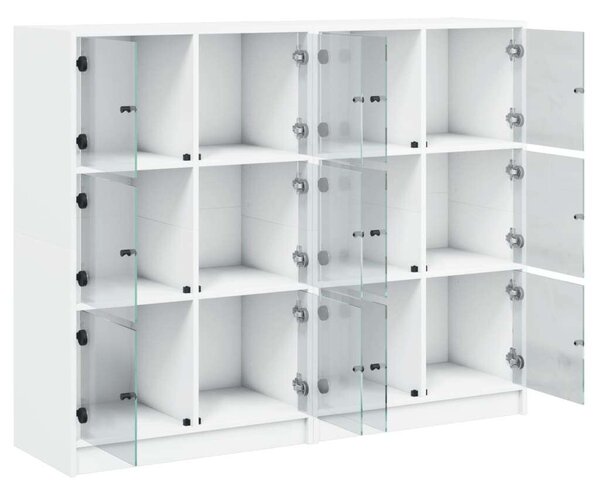 VidaXL Fa Könyvespolc - 12 Rekesz - 136x37x109 cm
