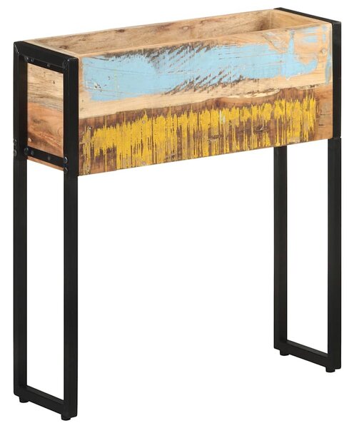 Tömör újrahasznosított fa virágtartó 60 x 20 x 68 cm