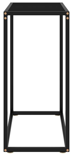 Fekete edzett üveg tálalóasztal 60 x 35 x 75 cm