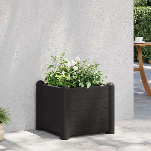 Antracitszürje kerti PP magaságyás 43 x 43 x 35 cm