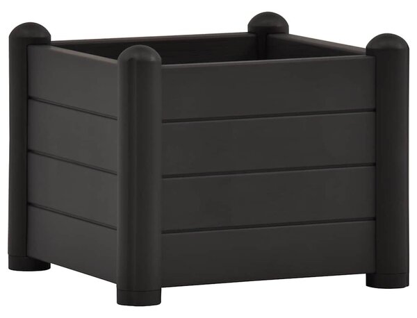 Antracitszürje kerti PP magaságyás 43 x 43 x 35 cm