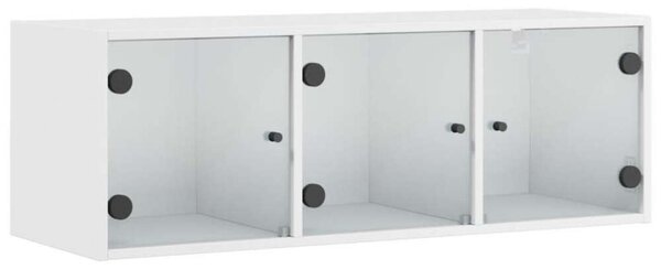 VidaXL Falra Szerelhető Szekrény - Fehér - Üveg - 102x37x35cm