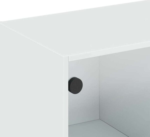 VidaXL Falra Szerelhető Szekrény - Fehér - Üveg - 102x37x35cm