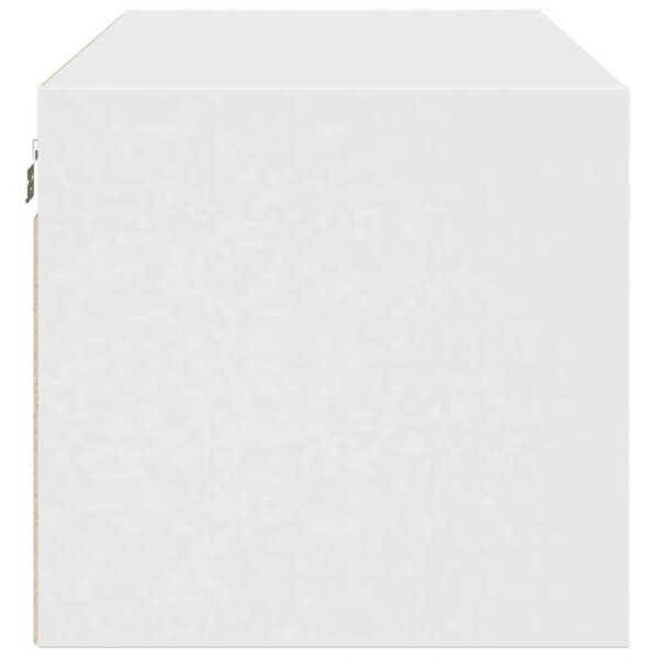 VidaXL Falra Szerelhető Szekrény - Fehér - Üveg - 102x37x35cm
