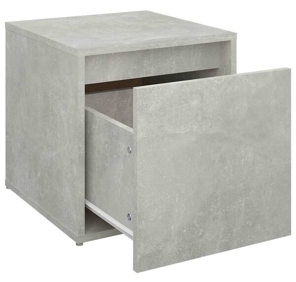 Betonszürke szerelt fa tárolódoboz 40,5 x 40 x 40 cm