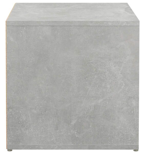 Betonszürke szerelt fa tárolódoboz 40,5 x 40 x 40 cm