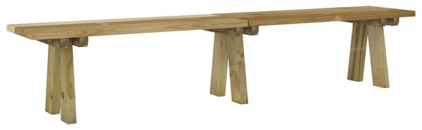 Impregnált tömör fenyőfa kerti pad 220 cm