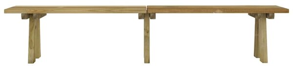 Impregnált tömör fenyőfa kerti pad 220 cm
