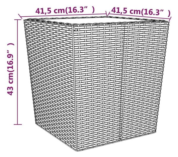 VidaXL Kerti Bisztrószett - 5 részes - Szürke Polyrattan