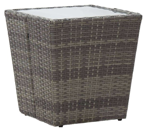 VidaXL Kerti Bisztrószett - 5 részes - Szürke Polyrattan