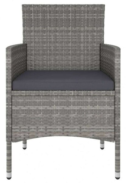 VidaXL Kerti Bisztrószett - 5 részes - Szürke Polyrattan