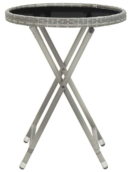 VidaXL Kerti Bisztrószett - 5 részes - Szürke Polyrattan