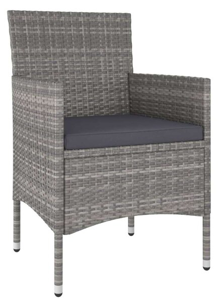 VidaXL Kerti Bisztrószett - 5 részes - Szürke Polyrattan