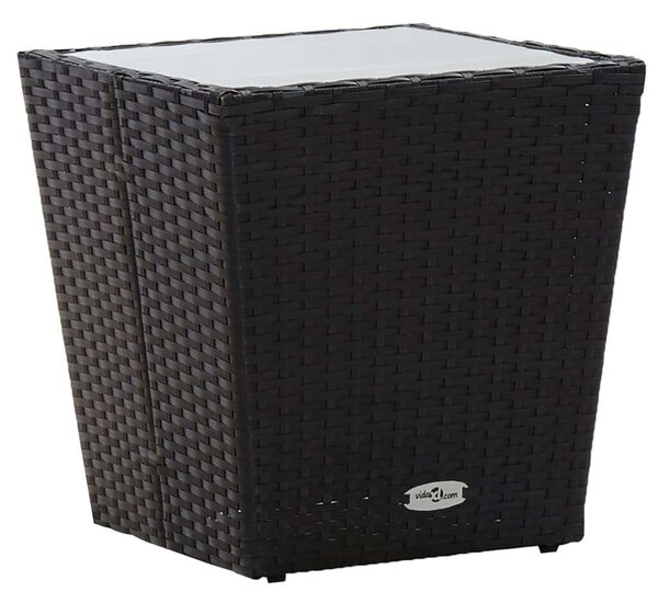 VidaXL Polyrattan Kerti Bisztrószett - 5 részes, Fekete
