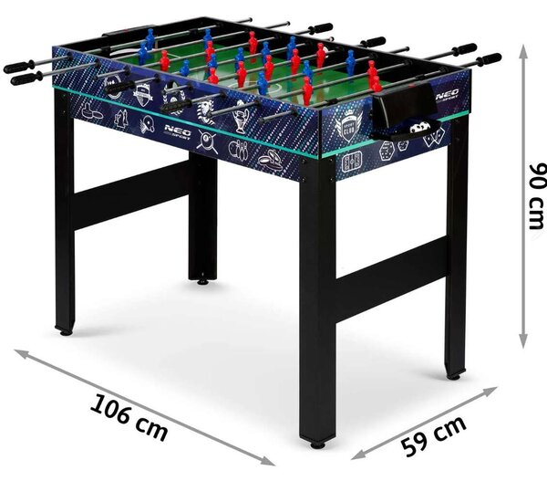NeoSport 12in1 multifunkciós Csocsóasztal 106x59x90cm