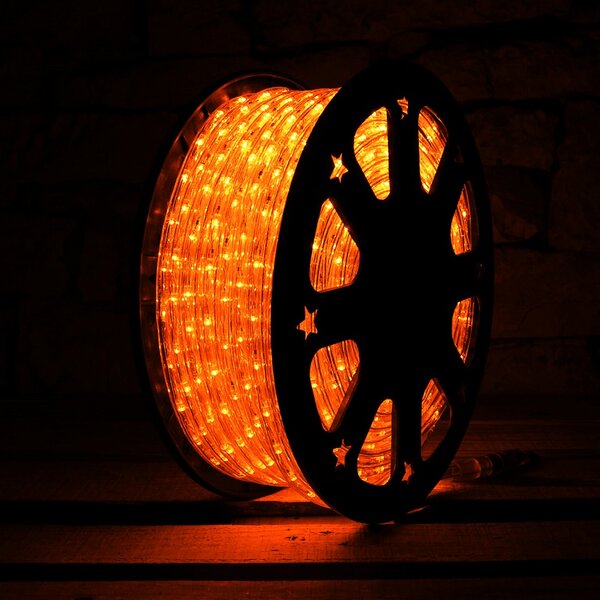 LED fénykábel -50 m, narancsszínű, 1500 dióda