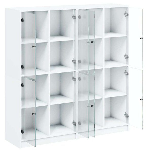 VidaXL Fa Könyvespolc - 16 Rekesz - 136x37x142 cm