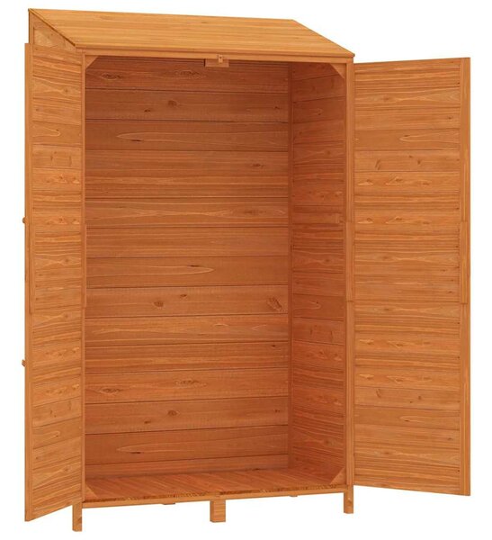 Barna tömör fenyőfa kerti fészer 102x52x174,5 cm