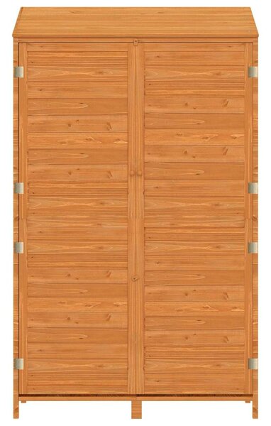 Barna tömör fenyőfa kerti fészer 102x52x174,5 cm