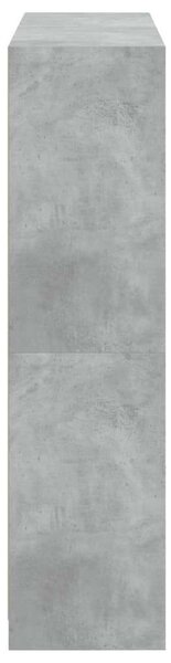 VidaXL Könyvespolc - Üvegajtó - Betonszürke - 136x37x142cm