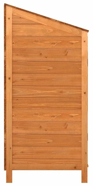 Barna tömör fenyőfa kerti fészer 102 x 52 x 112 cm