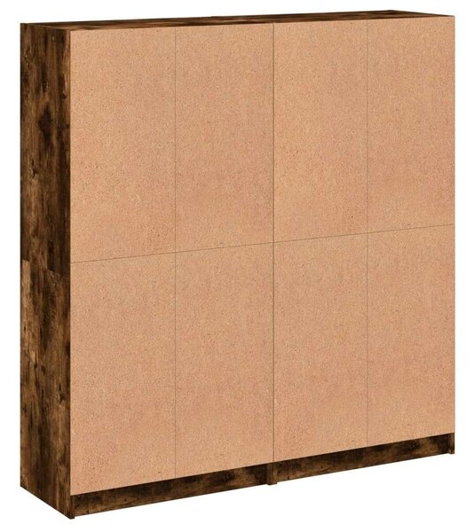 VidaXL Fa Könyvespolc - Füstös Tölgy - 136x37x142 cm