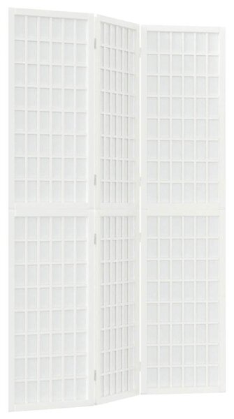 3-paneles fehér japán stílusú összecsukható paraván 120x170 cm