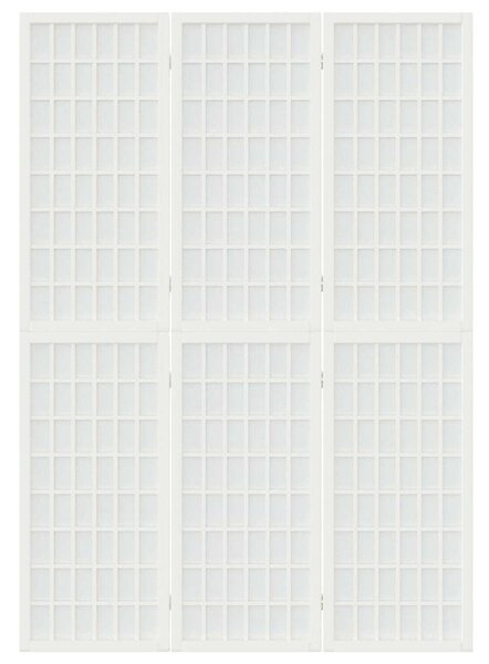 3-paneles fehér japán stílusú összecsukható paraván 120x170 cm
