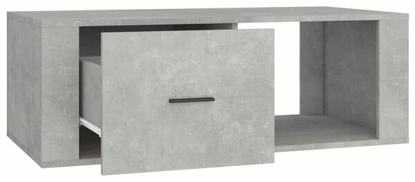 Betonszürke szerelt fa dohányzóasztal 100x50,5x35 cm
